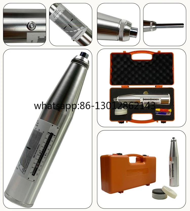 

Manual concrete rebound hammer, hardness tester