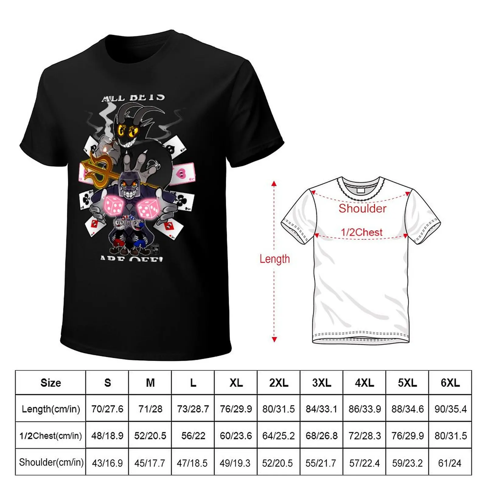 Cuphead: All Bets Are Off! T-Shirt Fashion Graphic Tee for Men