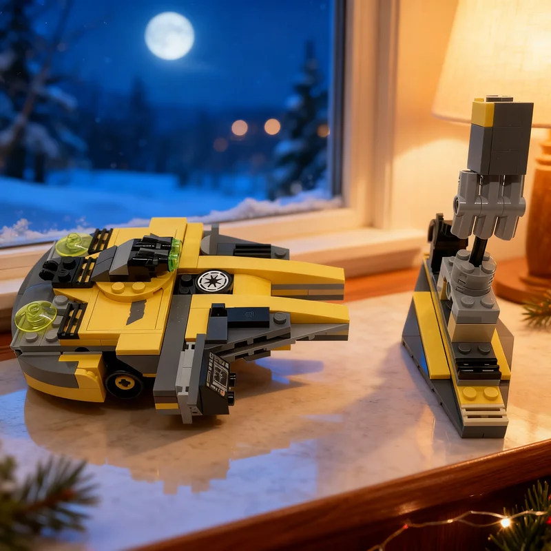 183pcs MOC Star Battle Anakin's Falcon Version 2.0 Model Christmas Gift DIY Creative Collection For Enthusiasts