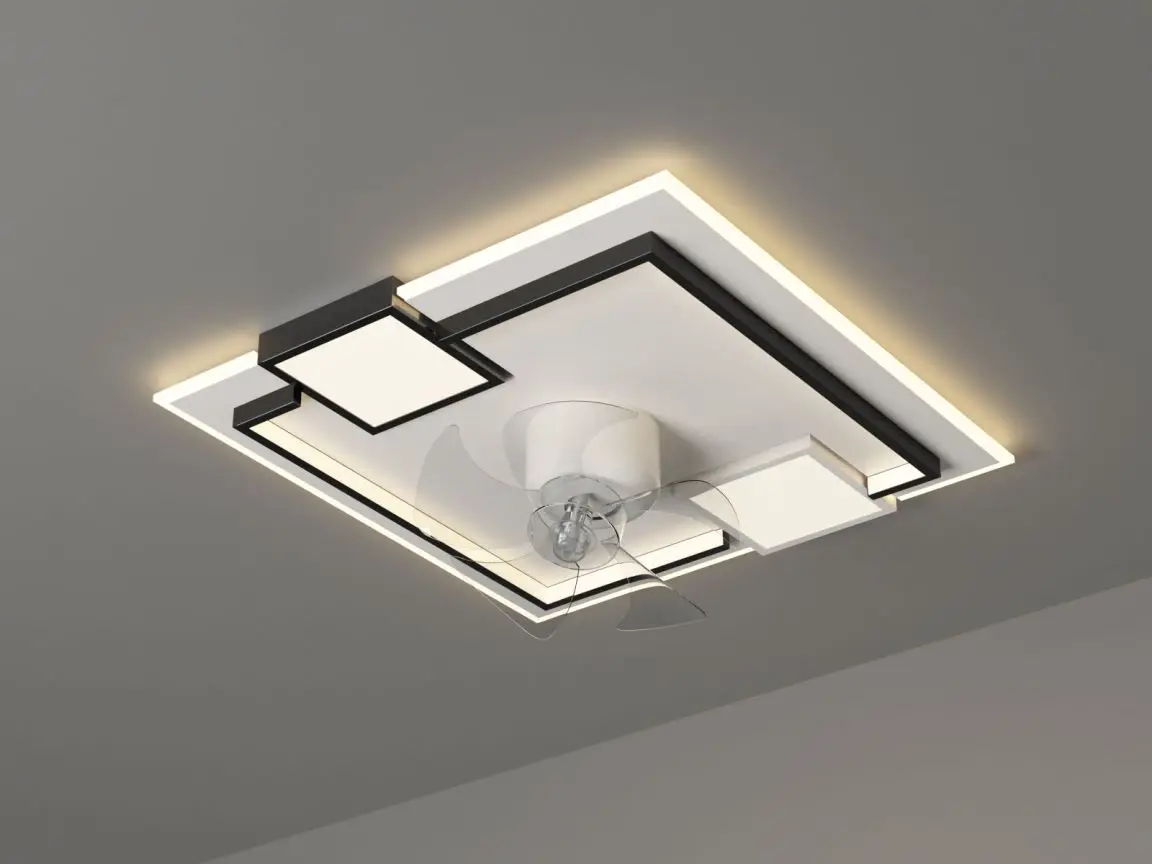 Imagem -05 - Moderna Luz de Teto com Escurecimento Ventiladores Quarto Sala de Estar Casa Decorativa Lâmpada de Teto Silenciosa com Controle Remoto