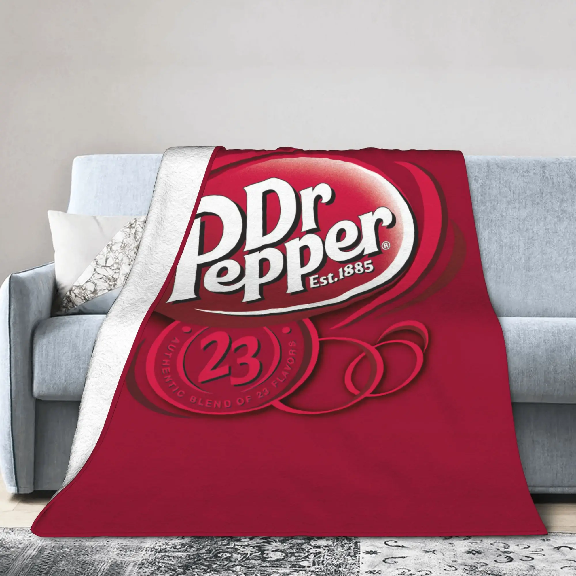 Custom Sofa Fleece Unique Peppers Print Throw Blanket Warm Flannel Vintage Dr. Soda Est Blankets for Bedding Home Couch Quilt