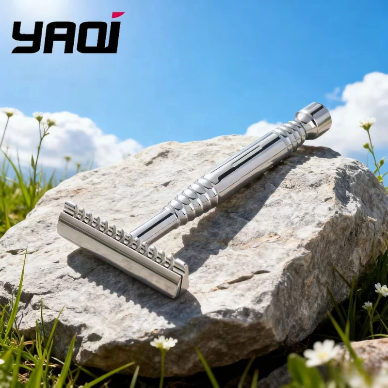 

YAQI Romulus Open Comb Polished AC Blade Single-edged 316 stainless Steel Mens travel Shaving Safety Razor