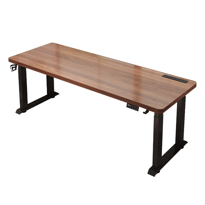 

4 legs 4 columns solid wood automatic electric lifting table movable double e-sports bracket household