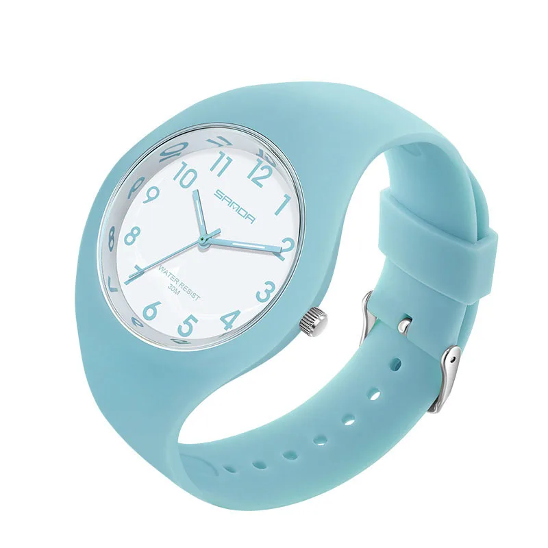 166 Orologio elettronico al quarzo da donna alla moda e alla moda della serie Jelly, squisito e piccolo orologio elettronico per studenti impermeabile