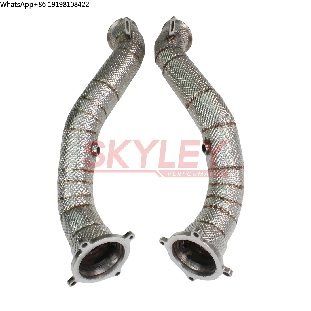 

Заводской выхлопной патрубок (даунпайп) свободного потока для McLaren 720S 4.0T 2018-2022, прямая труба для тюнинга авто, выхлопная труба 720S