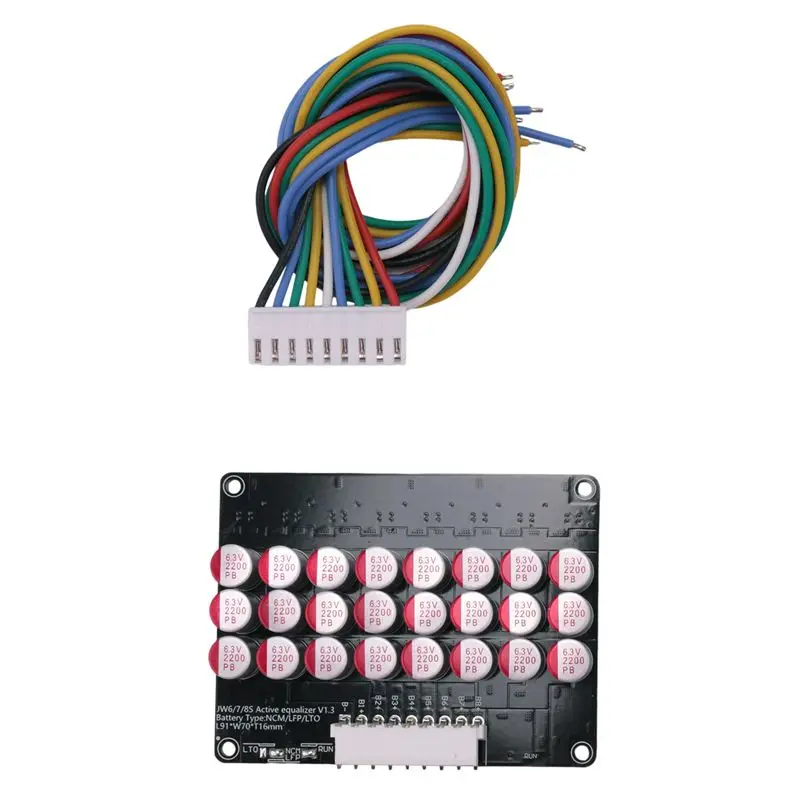 B04C-Whole Group Balancer 8S 5A Active Lithium Lipo Lifepo4 Battery Equalizer Energy Transfer Capacitor BMS Board