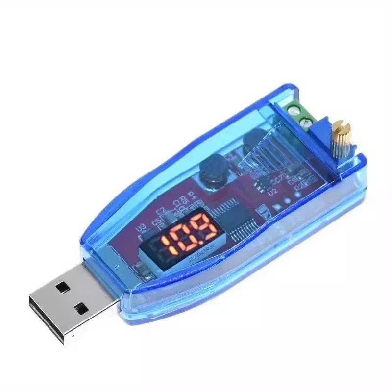 DC-DC USB Buck Boost Converter Module - 5V to 3.3V/9V/12V/24V Adjustable Voltage Regulator with DP Digital Power Function
