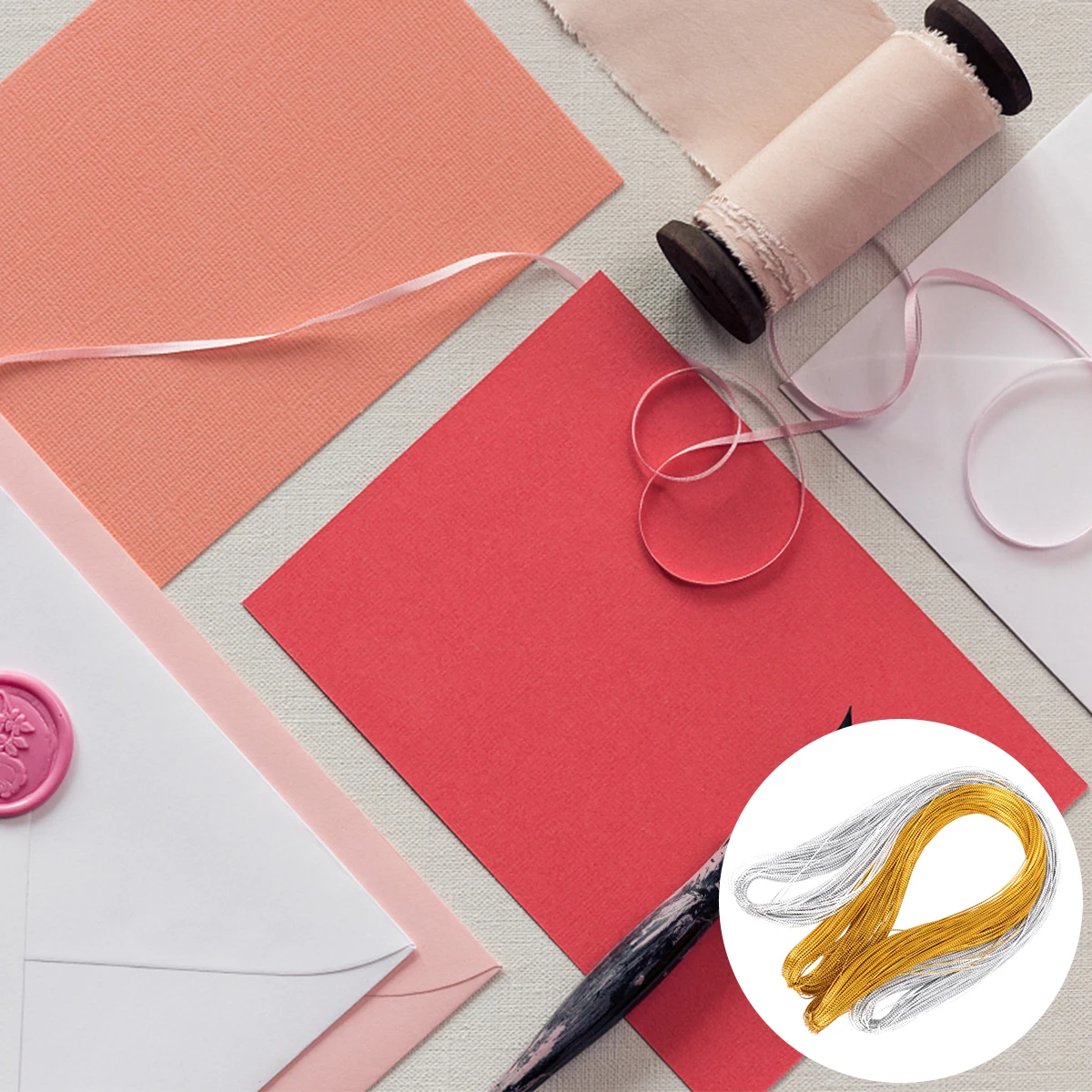 

100 Meters Golden Silver Thread Christmas Gift Wrapping Durable Soft Festive Colors Invitation Tag Line Decorative Wire Rope