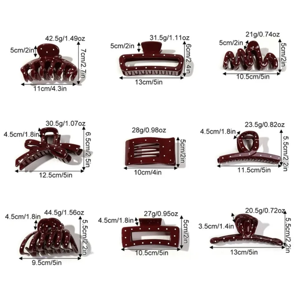 الخريف الشتاء الأحمر البولكا نقطة القوس القرش كليب الفرنسية مشبك شعر مقاطع أناقة إكسسوارات الشعر للنساء الفتيات هدية عيد