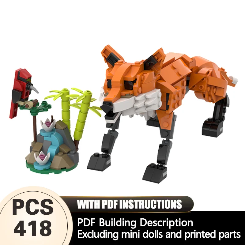 

Creators Animal Series Model MOC Building Bricks Orange Fox Modular Technology Gifts Holiday Assemble Children Toys Suit