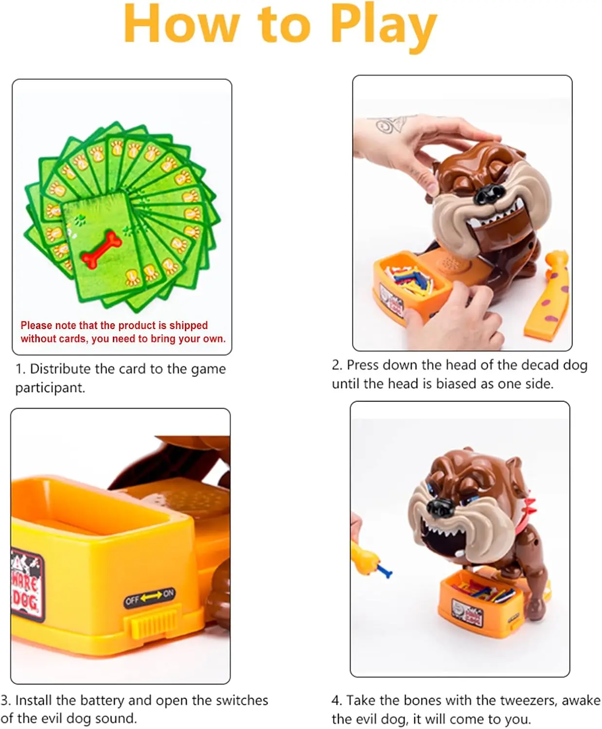 Jogos engraçados para pais e filhos, cuidado com o cachorro, não despertar, brinquedos para cães, jogos de tabuleiro engraçados para cães de estimação, brinquedos complicados, cães má, ossos
