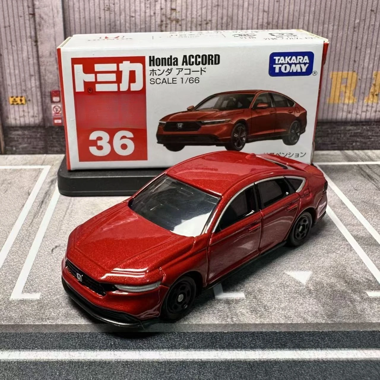 TAKARA TOMY Tomica Rood Witte Doos Legering Model Auto Speelgoed Nr 36 Honda Accord 950479