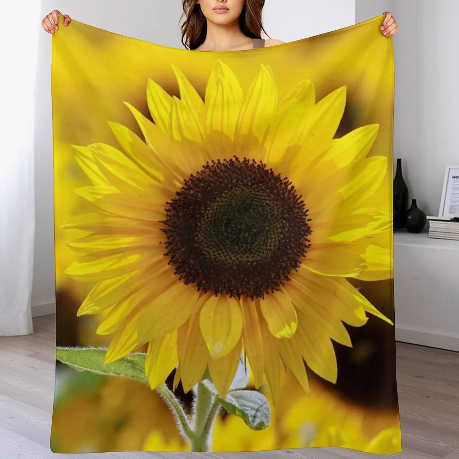 New Sunflower Throw Blanket Soft Comfort Blanket for Reading Watching TV