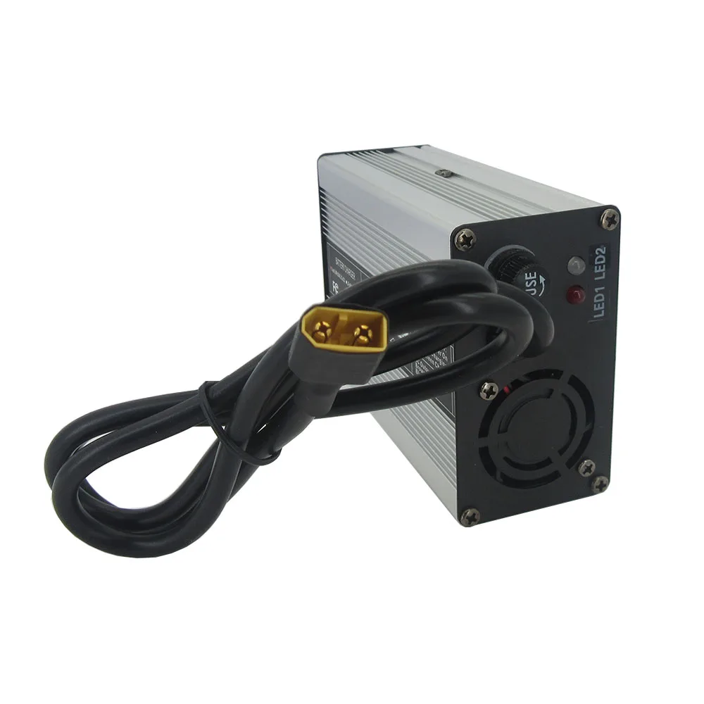 Carregador de bateria de lítio 63v 3a 5a 10a, conector xt60 xlrm usado para bateria de íon-lítio 15s 54v 55.5v, carregador inteligente