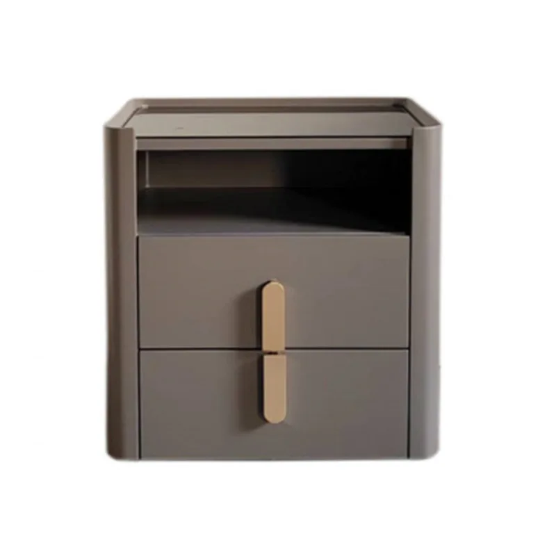 

Modern Italian simple light luxury bedside table designer model room furniture creativity