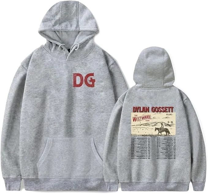 Dylan Gossett The Westward Tour 2025 후드티, 팬용 긴 소매 풀오버 캐주얼 컴포트 스웨트셔츠