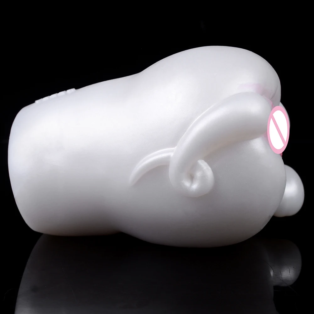 LICKER Animal Pig Vibrating Aircraft Cup masturbatore in Silicone morbido realistico figa vaginale esercizio del pene giocattoli del sesso per gli uomini adulti