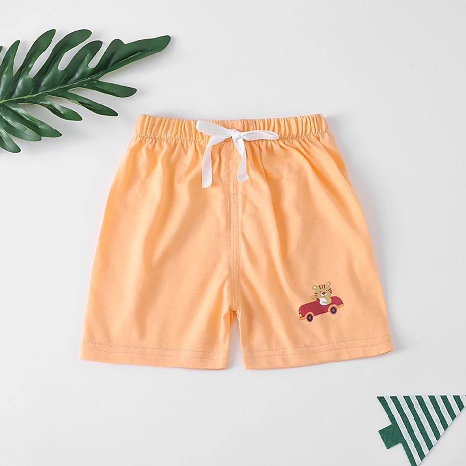 

Summer Boy Korean Elastic Waist Shorts Baby Girl Clothes Children's Cartoon Pattern Shorts Kids Adjustable Crotch Casual Pants