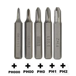 Magnetic Cross Screwdriver Bits PH0000 PH000 PH00 PH0 PH1 PH2 4mm Hex Shank For Power Tools Furniture Industry Screw Equipment