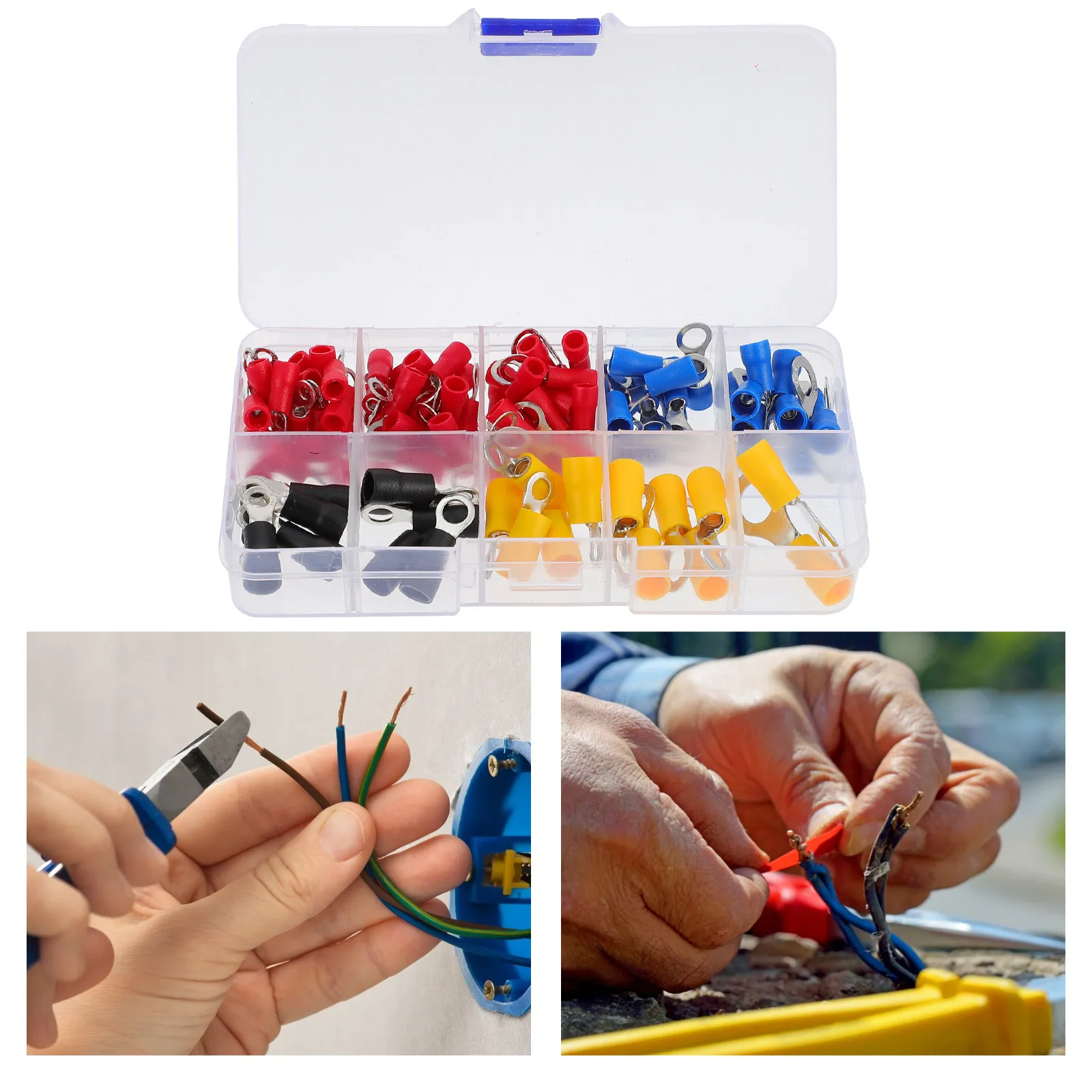 102Pcs Insulated Wire Terminal Kit Crimp Connector Set for Automotive Marine Stereo Wiring Color Coded by Gauge High Reliability