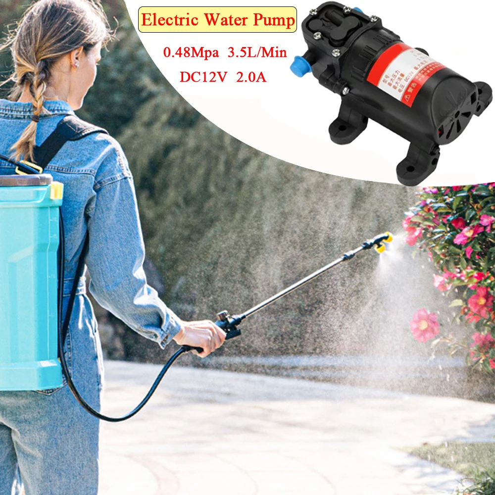 12v Agricultural Water Pump Portable Electric Diaphragm Sprayer Pump Aquarium Fountain Boat Tool Circulation Mini High Pressure