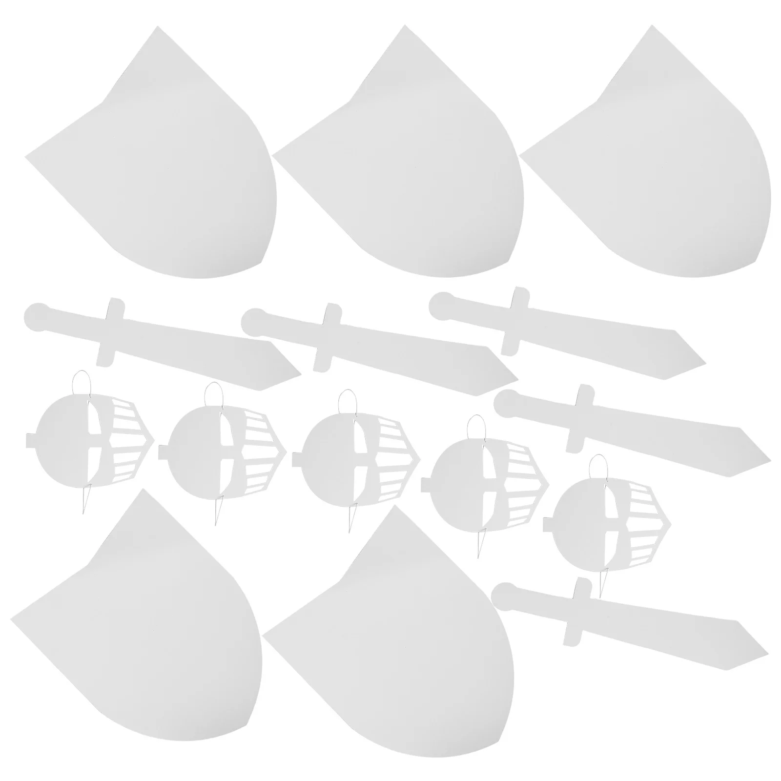 

5 set Diy Shield Kit For Kids Unfinished Cardboard Knight Costume Accessories Pretend Play Medieval Party Favors Halloween