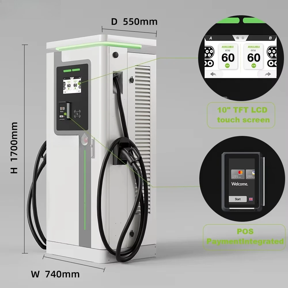 Fast Solar Energy 120kW 160kW 180kW EV DC Charger Floor-mounted Charging Station for Electric Cars