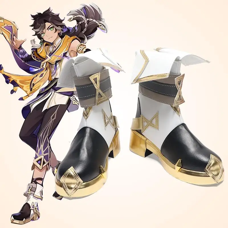 

Game Genshin Impact Sethos Cosplay Shoes Boots Anime Halloween Chritmas Costume Props Boots