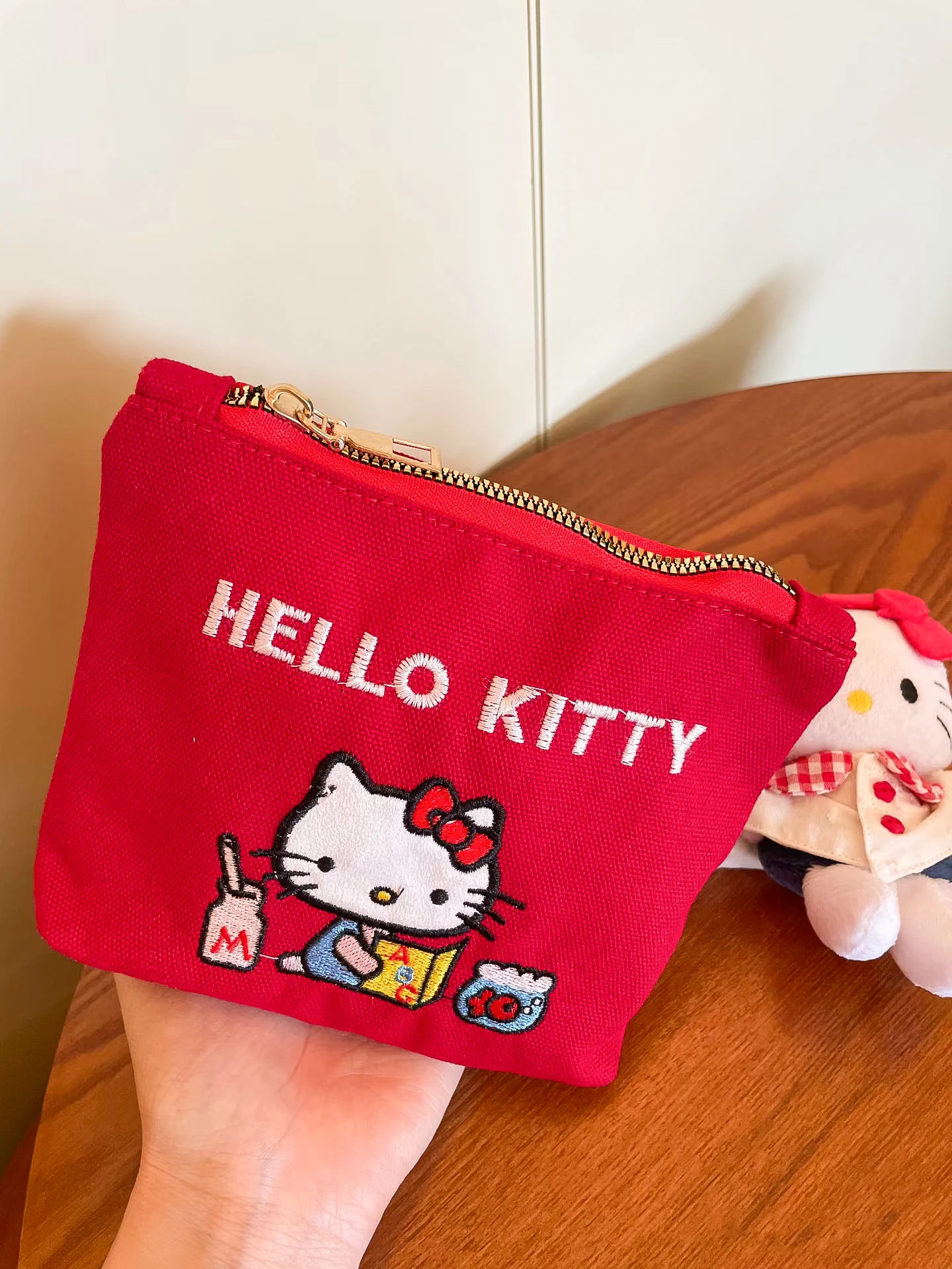 Cute Red Small Bag Small Storage Bag Girl's Cute Cartoon Animation Peripherals Easy To Carry When Going Out Gift Best