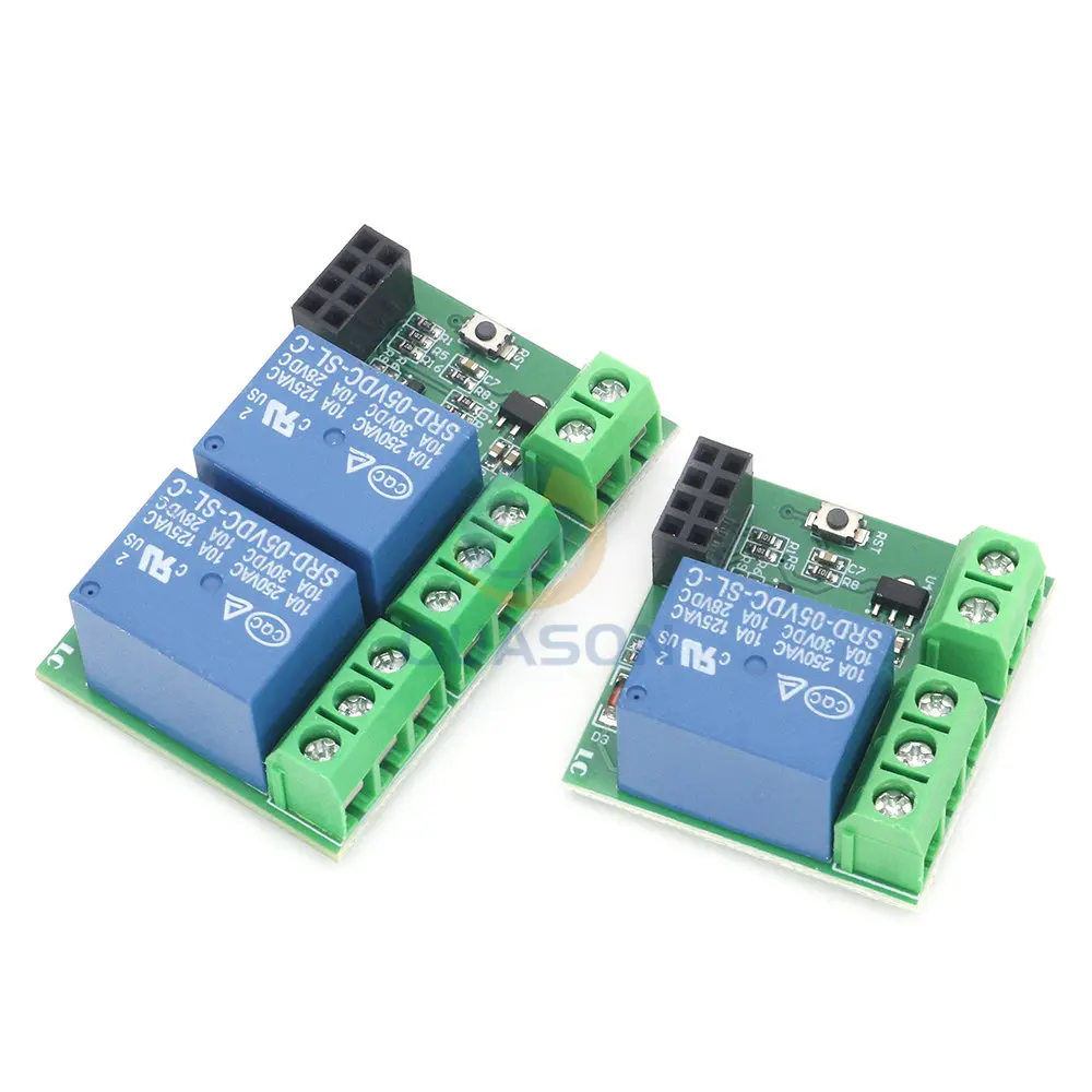 ESP8266 Dual Channel WIFI Relay Module ESP-01 DC5V With Relay Indicator and Reset Button 2 CH relay Boad Low Level Control