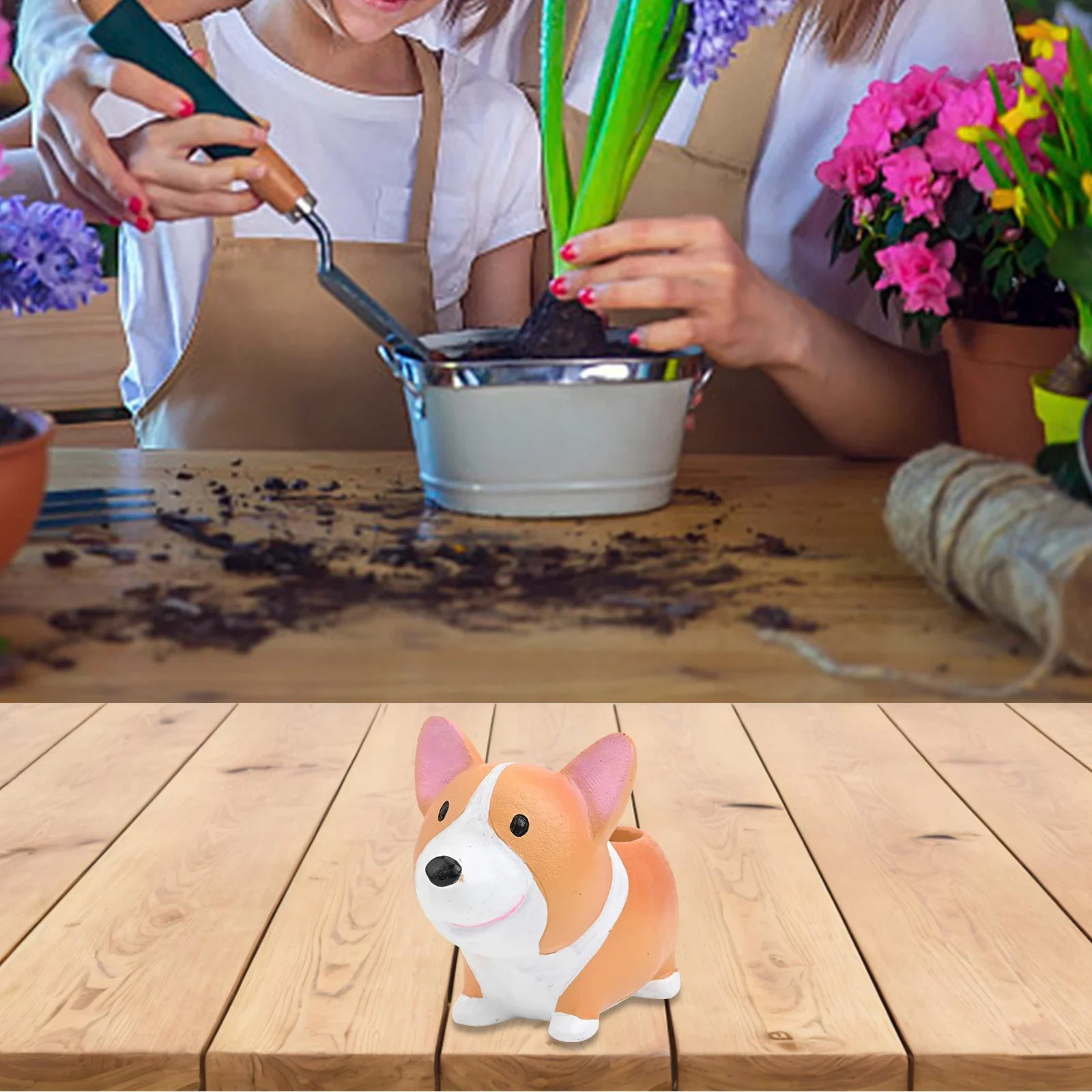 

Lovely Decorative Flower Pot Made of Resin Perfect for Showcasing Your Favorite Plants at Home or in the Garden