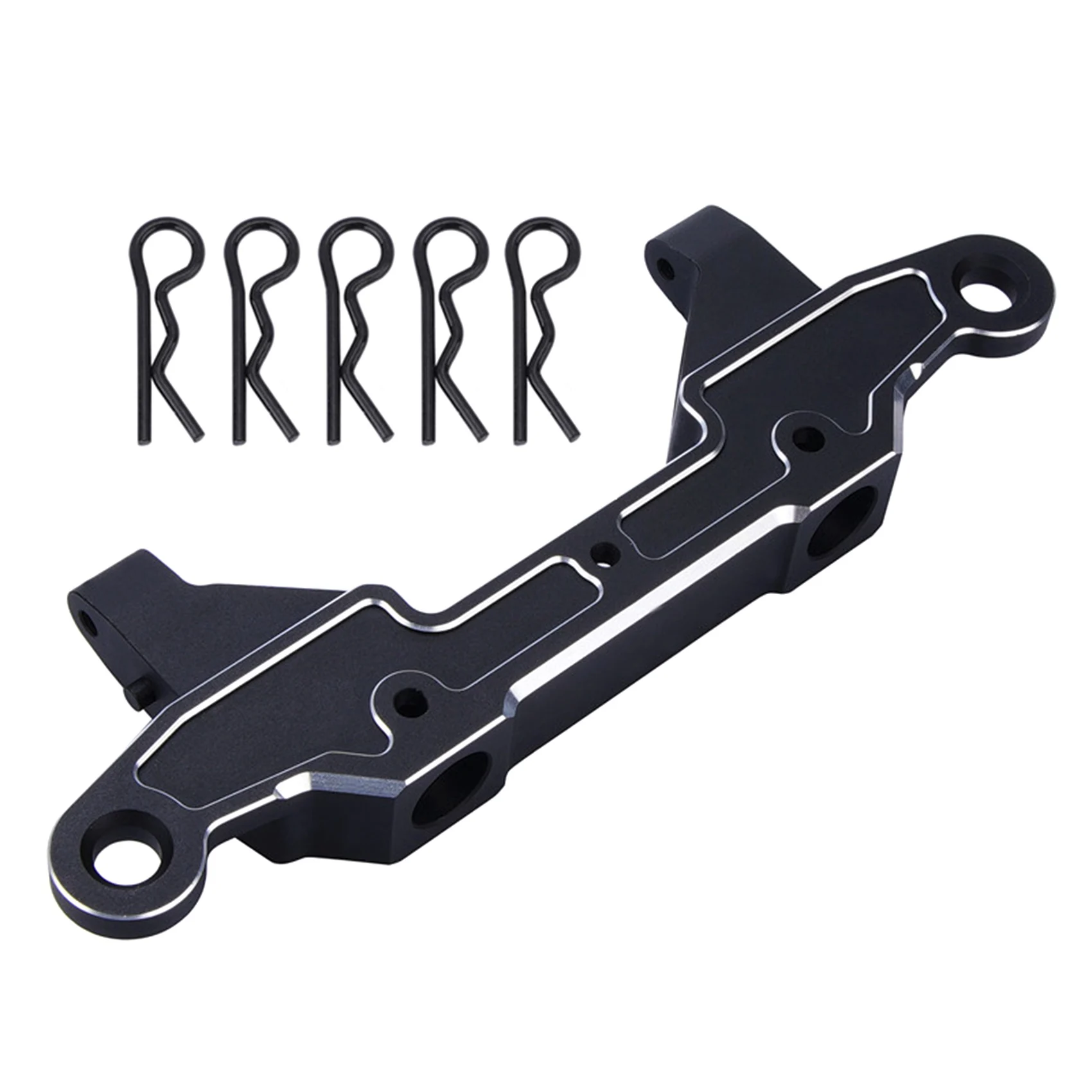 Metal Rear Bumper Mount with R Type Body Clips for Axial SCX6 AXI05000 1/6 RC Crawler Car Upgrades