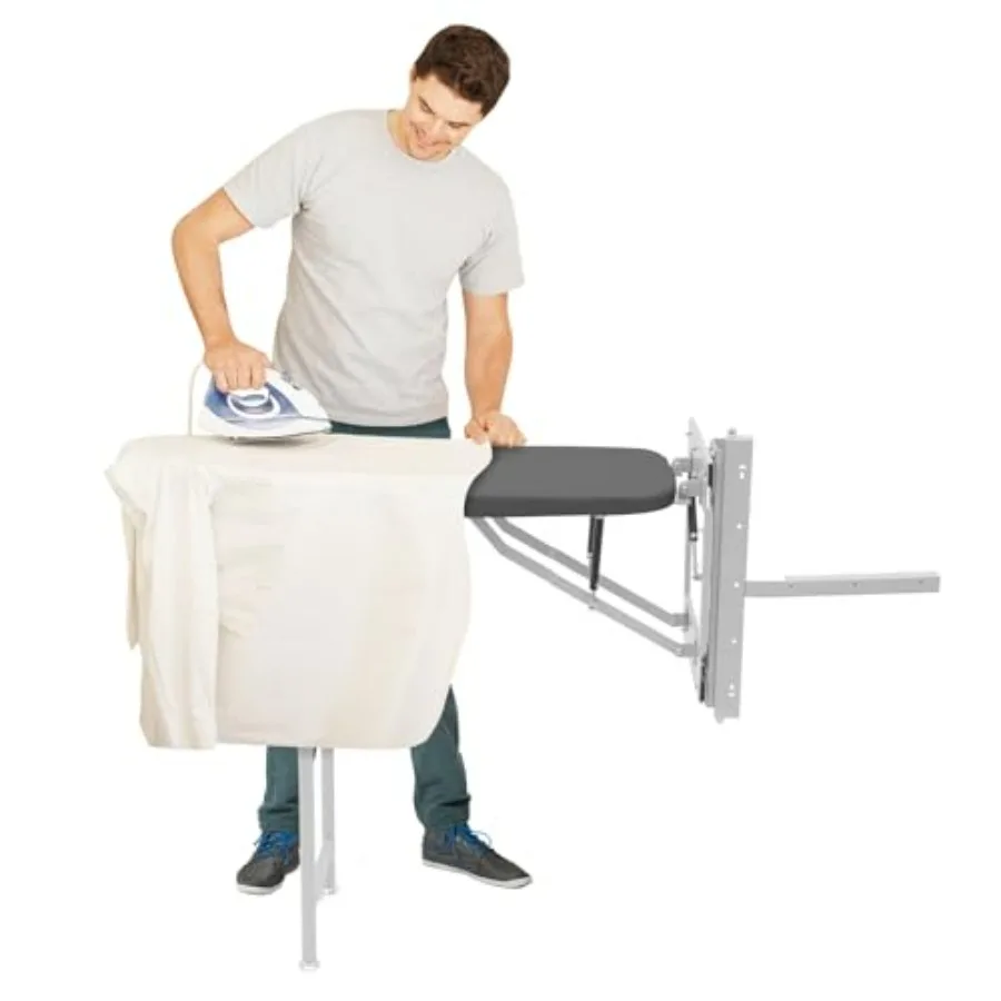 

Pull-Out Ironing Board for Cabinet Hideaway Foldable Ironing Board with Soft Heat-Resistant Cover Wall-Mounted Slide-Out Ironin