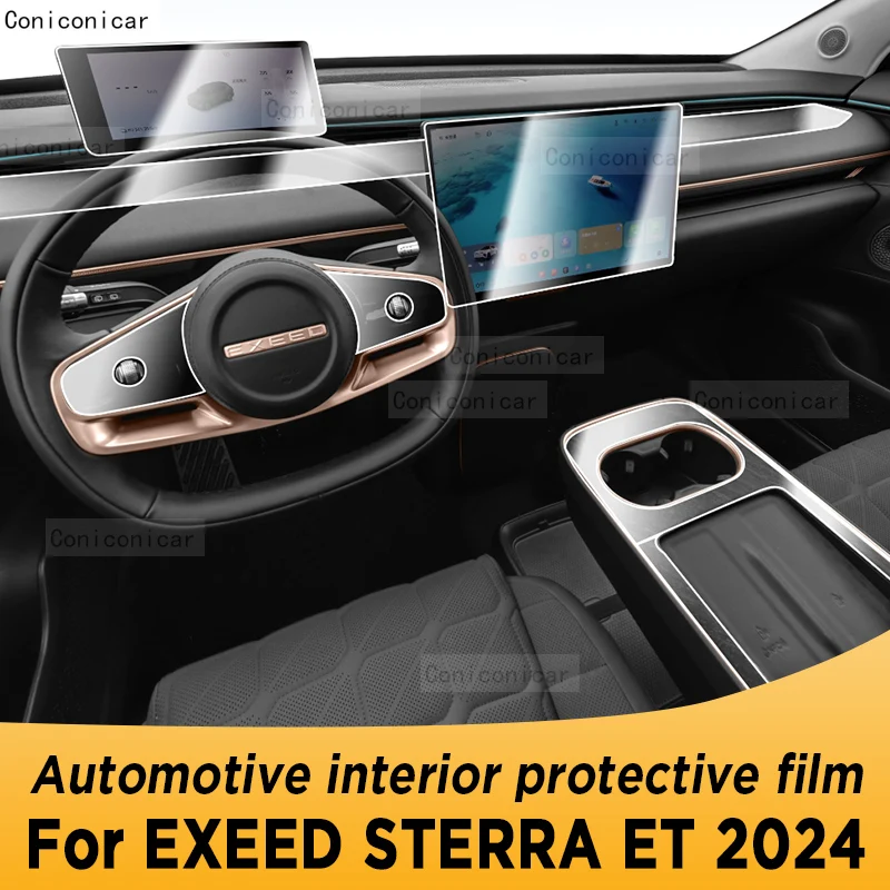 

For EXEED STERRA ET 2024 Gearbox Panel Navigation Automotive Interior Screen TPU Protective Film Cover Anti-Scratch Sticker