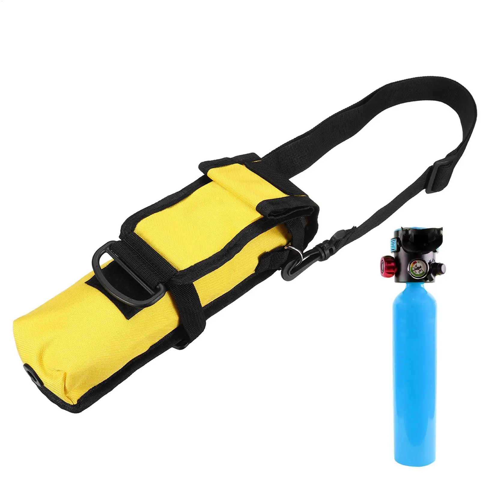

0.5L Portable Oxygen Backpack Lightweight Scuba Diving Cylinder Tank Carrier Mini Respirator Bag Holder for Divers, Diving Gear