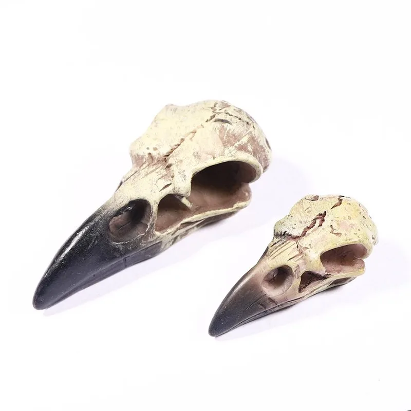 Resin Crow Skull Ornament