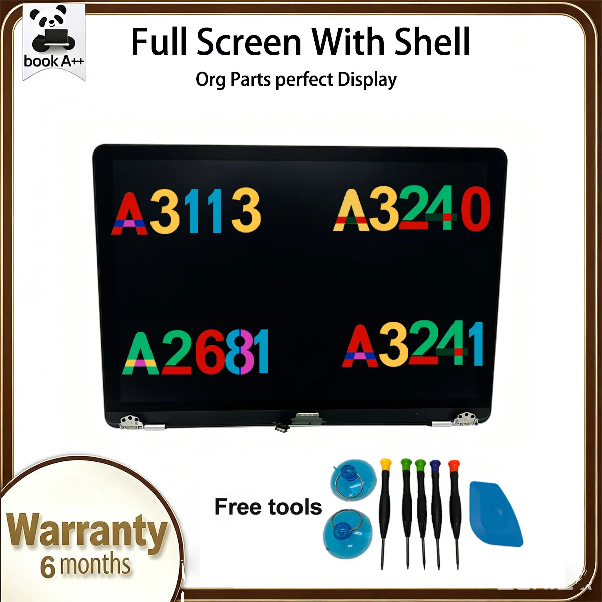 New A+ 13.6 Inch Laptop LCD Screen Grey Silver Gold Replacement for Macbook Pro A3113 A3240 A3241 A2681 Display Panel