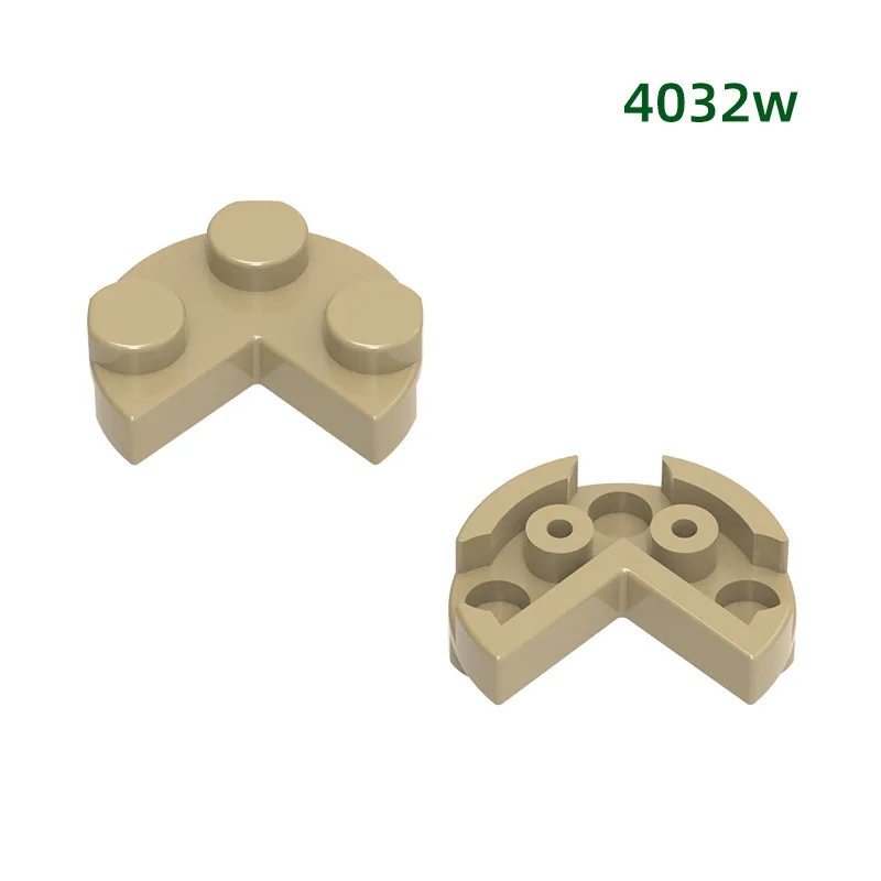 Moc 10 pçs parte tijolos 4032w especial 3/4 placa circular blocos de construção conjunto casa castelo partícula brinquedo diy crianças presentes aniversário