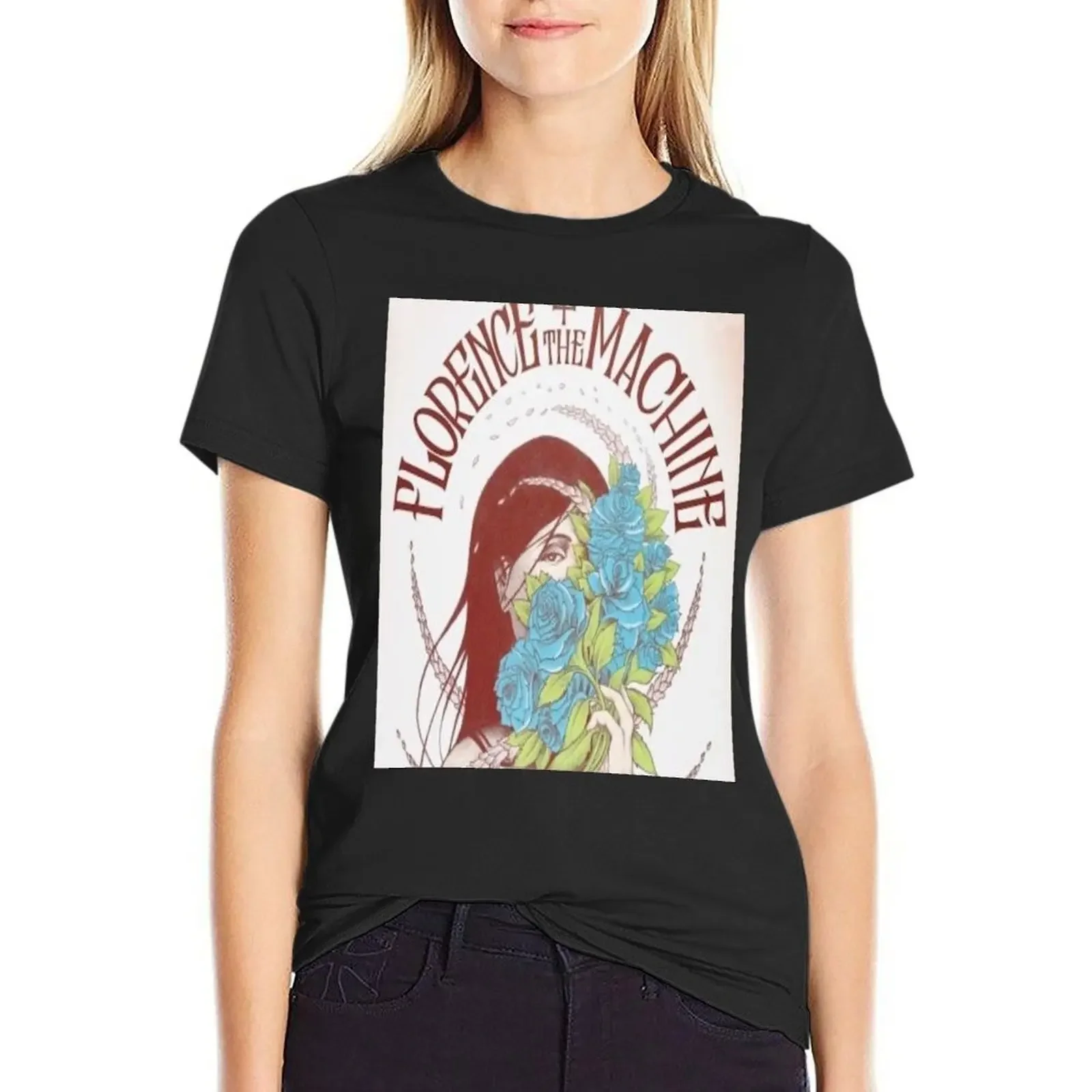 

Florence and the machine band T-Shirt plus sizes korean fashion animal print shirt for girls tight shirts for Women