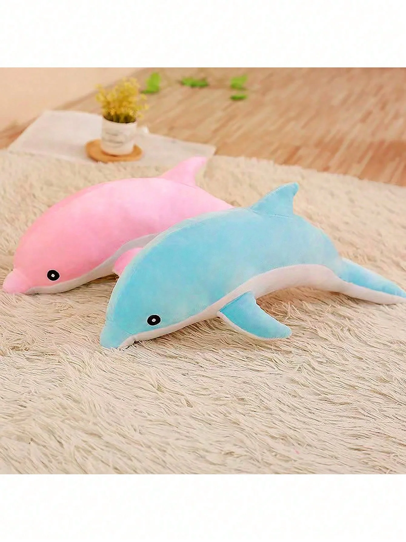 1/2 Couple Dolphin Pet Plush Toy - Soft and Durable Dog Dolp