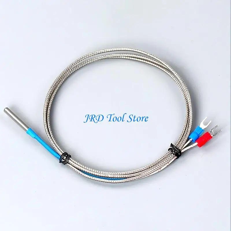 A2UD 1/2/3/4/5m Braided Cable 30x4mm Thermocouple Probe 0-400℃ Measurement Ranges Stainless Temperature Sensors Thermocouple