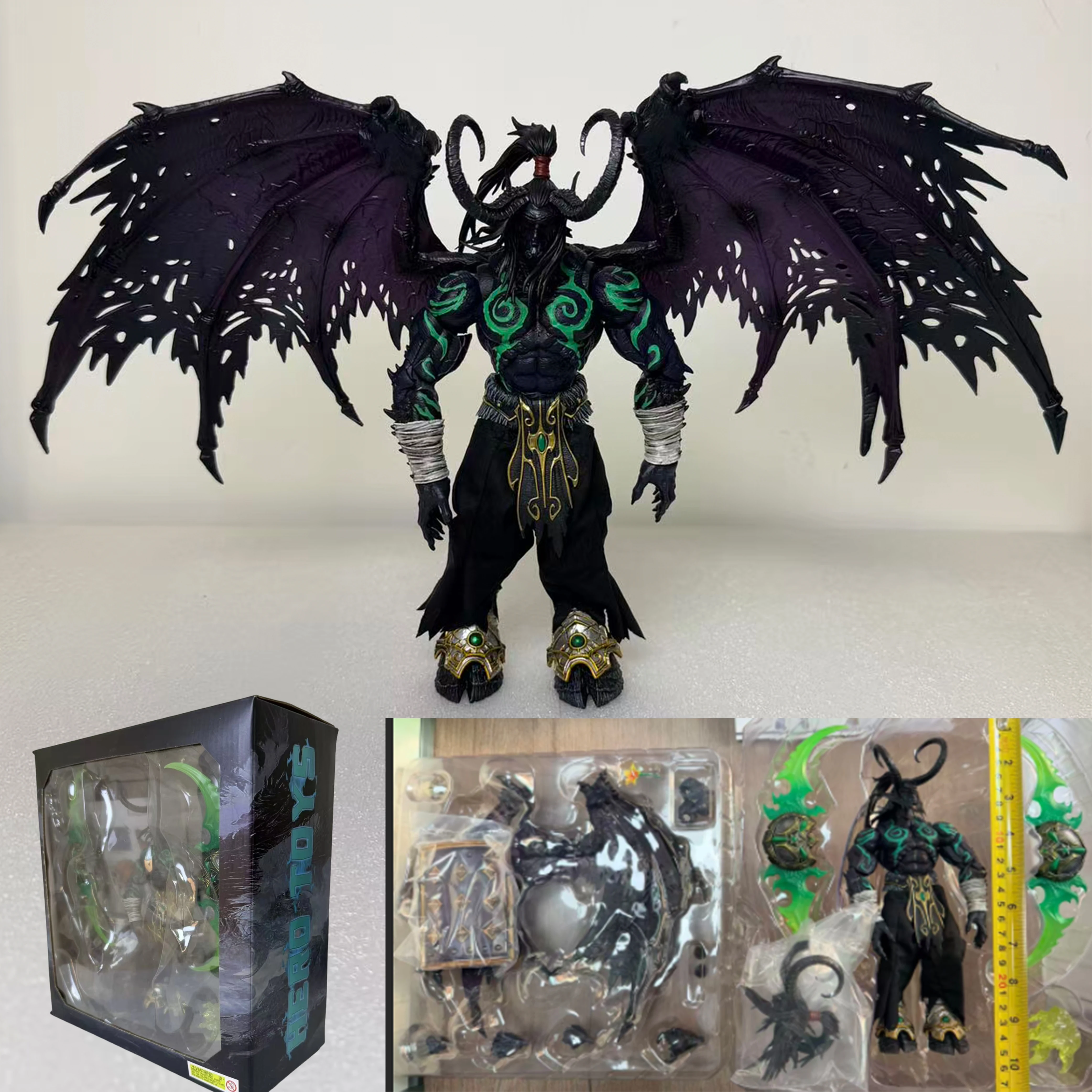 

Illidan Stormrage Figure World Of Warcraft Figures Demon Hunter Anime Figurine PVC Models Gk Statue Collection Toy Birthday Gift