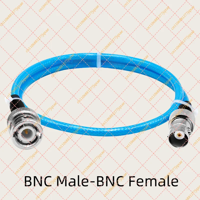 RG142 Double Shielded Coaxial Cable | BNC Male to Female RF Jumper (Blue)