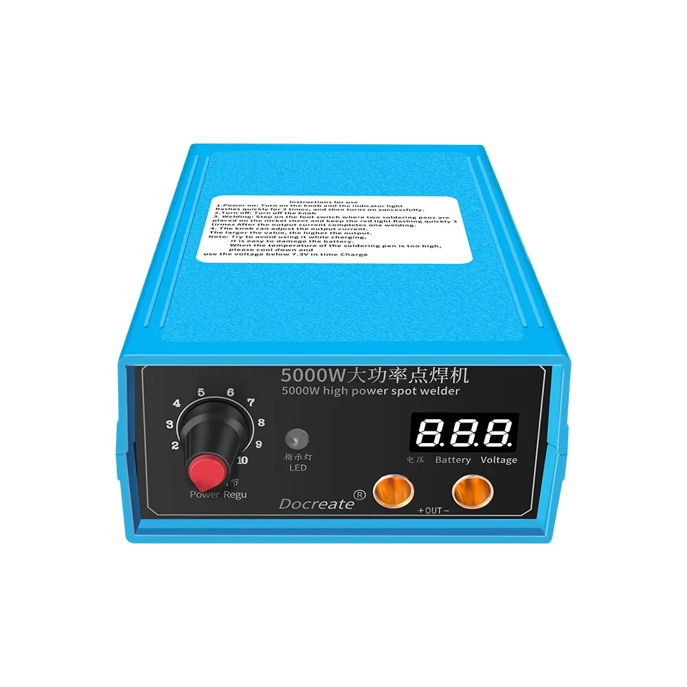 High Power 5000W Spot Welding Handheld Machine Portable 0-800A Current Adjustable Welders for 18650 Battery