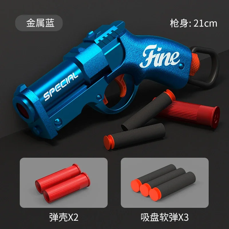 Mini Goblin Hand Cannon Shell Soft Bullet Launcher Toy Boy Chicken Shotgun Model Manual Loading Christmas Birthday Gift 2025