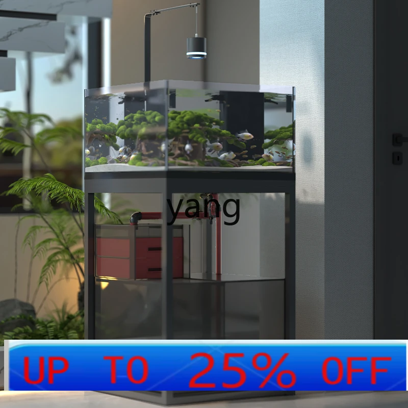 

CX small and medium industrial wind ultra-white glass aquarium bottom filter fish tank