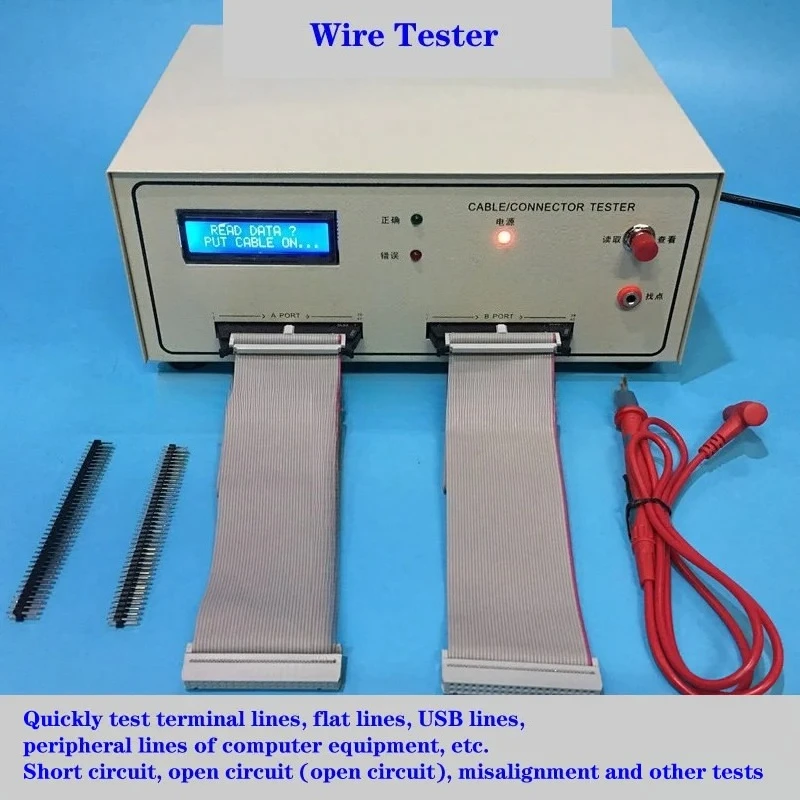 Wire Testing Machine, Wire Harness Tester, Data Cable Dual-End Detector, Cable Conduction Short Circuit Dislocation Tester