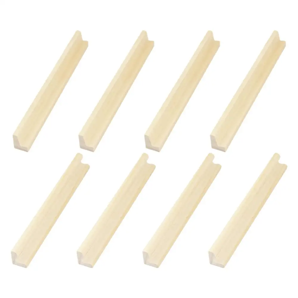 8-teiliges Domino-Tablett aus Holz mit Buchstabenbasis, Domino-Halter, Ständer, Ornamente