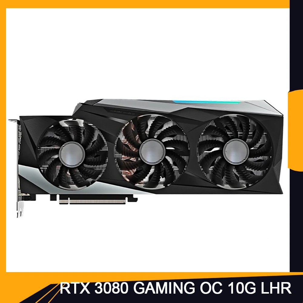 RTX 3080 GAMING OC 10G LHR For Gigabyte Graphics Card 10GB 1800MHz GDDR6X 320bit GPU Desktop Computer Video Card