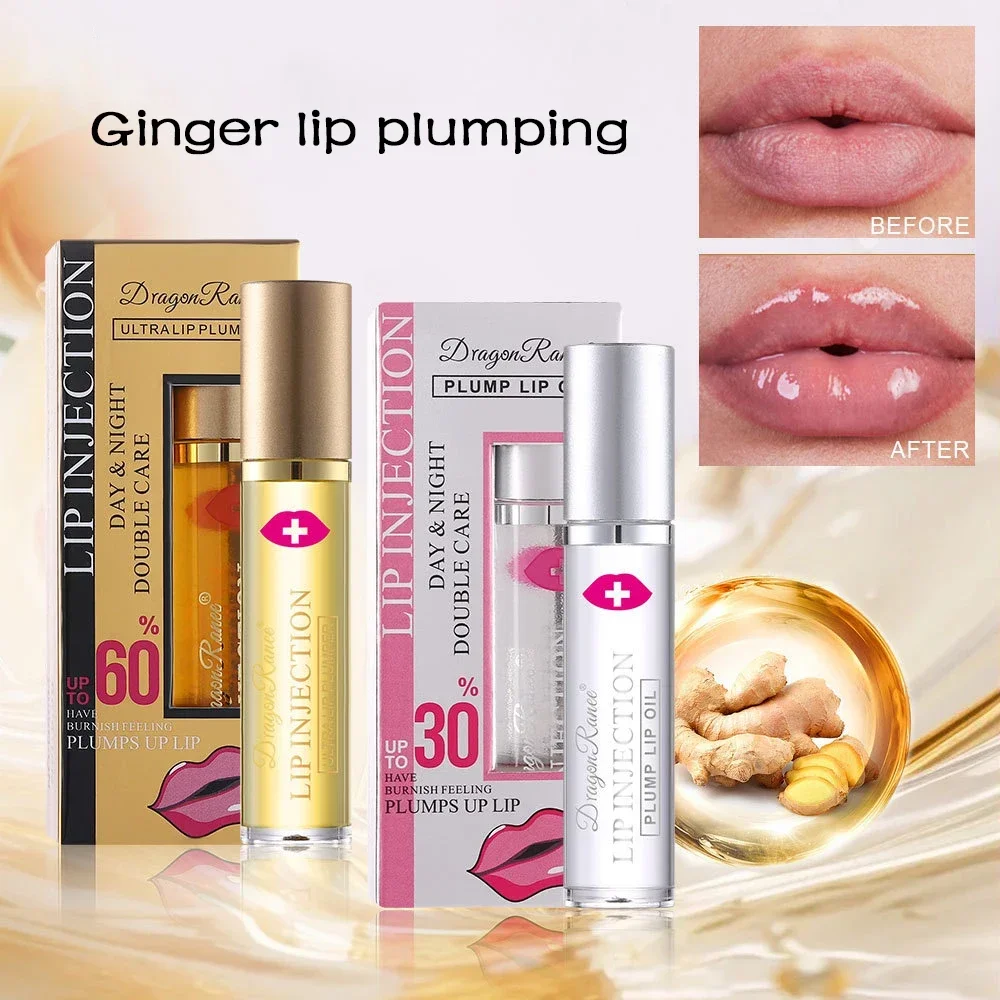 Huile repulpante pour les lèvres, hydratant, réparateur, gingembre, poivre, soin pour les lèvres, sérum hydratant, forme épaisse, huile riche à rouler, maquillage